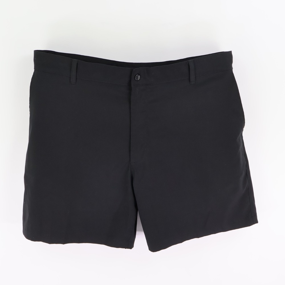 Russell Shorts Mens Size 40 Black Polyester Blend Pockets Flat Front Summer